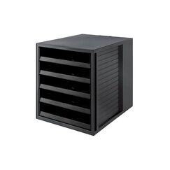 HAN Schubladenbox Karma A4 Schrank-Set, Schwarz
