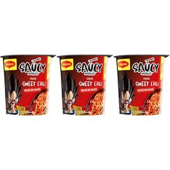 Maggi Saucy Noodles Sweet chili 3 x 75g Kit