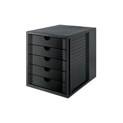 HAN Schubladenbox SYSTEMBOX KARMA A4 5 geschlossene Schubladen, öko-schwarz