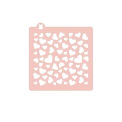 Backshop Schablone Herzen g&k 14 cm x 14 cm, Mylar