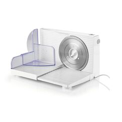 GOURMETmaxx Allesschneider 150W weiß Schnittstärke: 1.5-15 mm,  Mit Fingerschutz