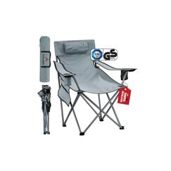 Atacama Campingstuhl Dunkelgrau Masse: 82x50x78cm