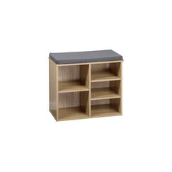 Kesper Schuhschrank mit Sitzkissen B 51,5 x T 29,5 x H 48 cm, Braun