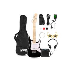 MAX GigKit Junior 1/4 BK E-Gitarrenset, Junior, 1/4, schwarz