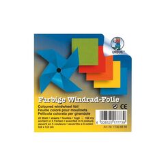 URSUS Faltblätter für Windräder 150my, 20 Blatt, 5 Farben