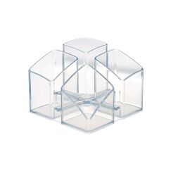 HAN, Stiftehalter SCALA Transparent 4 Fächer, transparent-glaskalr