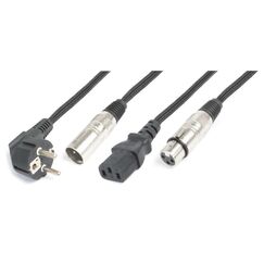 PD-Connex PD Connex CX10-15 Kombikabel Schuko/XLRm - IEC/XLRf, 15m