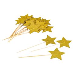 Dr. Oetker Holiday Joy Sternpicker 20 Stück, gold-glitzer