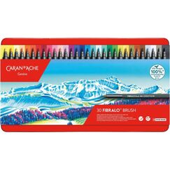 Caran d-Ache Caran d'Ache Filzstift Fibralo Brush Metallschachtel mit 30 Farben