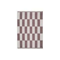 URBANARA Teppich Iniola 140x200cm Dunkles Taupe/Weiss