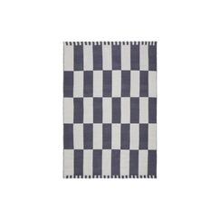 URBANARA Teppich Iniola 170x240cm Blaugrau/Weiss
