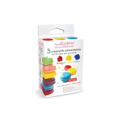 ScrapCooking Farbpulver - Set Intensiv Rot,Gelb,Blau 3 x 10 g