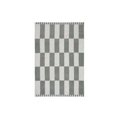 URBANARA Teppich Iniola  90x130cm Grüngrau & Weiss