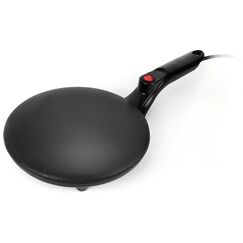 GOURMETmaxx Crepe Maker 750W 20cm Mit Teigteller, Schwarz, Antihaft