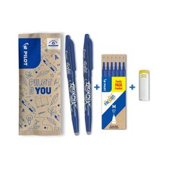 Pilot FlowPack FriXion Ball 2x blau, 6x Refill+Radierer