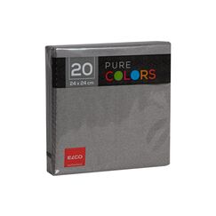 ELCO Servietten 24x24cm, 20 Stück Grau, 3-lagig, Zellstoff