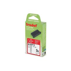 Trodat Ersatzkissen 6/4911 rot, 3 Stk Zu Printy  4911,4911,Typom.4820,4822, 4846
