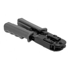 DeLOCK Crimpzange mit Abisolierer und Netzwerktester für 8P (RJ45), 6P (RJ12/11) oder 4P (RJ10) Stecker