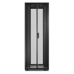 APC Easy Rack 800mm/48HE/1200mm mit Dach, Rollen, Füßen und 4 Halterungen, ohne Seitenteile, Boden, schwarz
