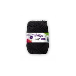 Wolly Hugs Rope Garn schwarz 100% Polyester, 200 g, 140m