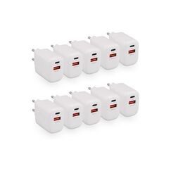 LMP Wall Charger 20W Dual-Port USB-C USB-A 3.0 10er Pack