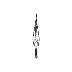 CHALET, Blumenampel Makramee 95 cm, Schwarz Makramee-Garn, 2x2x95cm (LxBxH)