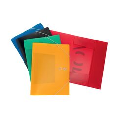 VON Eckspannermappe A4 assortiert mit elastischen Eckbändern, PP, 5 Stk.
