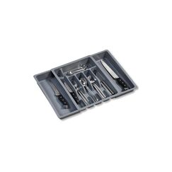 Kesper Besteckkasten variabel PP, Variable Breite: 29 - 50 cm, Grau