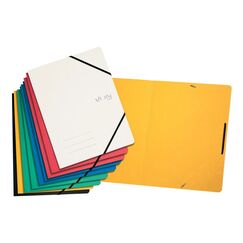 VON Eckspanner A4, assortiert mit elastischen Eckbändern, Karton, 10 Stk.
