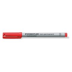 STAEDTLER 312 Folienstift Lumocolor F 10er non-permanent, B-Spitze, ca. 1.0-2.5 mm rot