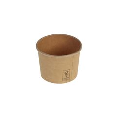 belesse nature Eisbecher Kraft/PLA 120ml 50 Stk, Ø73x54mm, braun