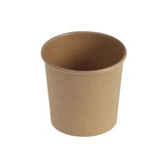 belesse Suppenbecher Kraft/PE 450ml 25 Stk, braun, Ø98x90mm