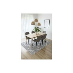 Conceptum Hypnose Teppich Ted grau/weiss Polyester, 60x100 cm