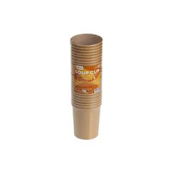belesse Suppenbecher Kraft/PE 900ml 25 Stk, braun, Ø115x137mm