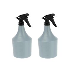 relaxdays Sprühflasche 2er Set, 1000 ml, Grau