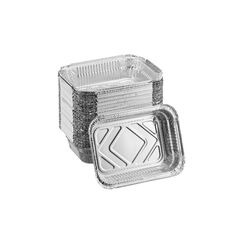 relaxdays Grillschale Alu 50er Set, 4,5 x 18,5 x 13 cm