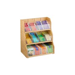 Relaxdays Tee Organizer 12 Fächer Bambus