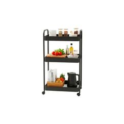 relaxdays Rollwagen Mesh mit 3 Ebenen H x B x T: ca. 78 x 43 x 30 cm