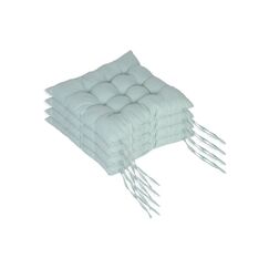 relaxdays Stuhlkissen gesteppt 4er Set, 5 x 40 x 40 cm, Hellgrün