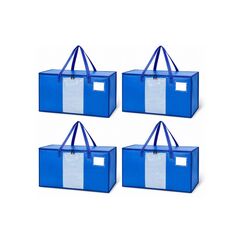 Relaxdays Umzugstasche 100 Liter 4 Stück, Blau