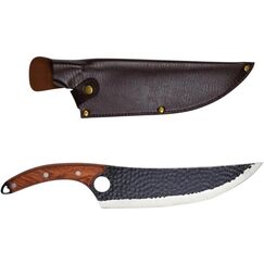 Nouvel BBQ-Messer L mit Holzgriff inkl. Leder-Etui, 36cm
