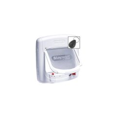 PetSafe Staywell 400 4-Wege Freilauftür magnetisch mit Magnete und Halsb. 24.1 x 25.2cm, weiss
