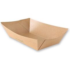 Webstar Kartonschale braun 50 Stk mit PLA, 224 x 140 x 58 mm, 1200 ml