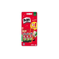 Pritt Klebestift 3x11g klebt Papier, Karton, Stoff, Filz, Fotos