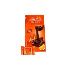 Lindt SQUARES Pralinés Dunkel Orange 138g