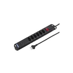 Steffen VARIABL 6xT13 2xUSB-C 18w sz 6xT13 + 2xUSB-C PD 18W 3m sw