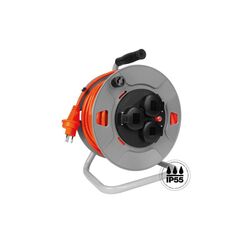 Steffen Kunststoff Kabelrolle 3xT13 IP55 Kabel 25m, Stecker T13 IP55, grau schwarz