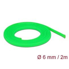 DeLOCK Geflechtschlauch dehnbar 2 m x 6 mm grün
