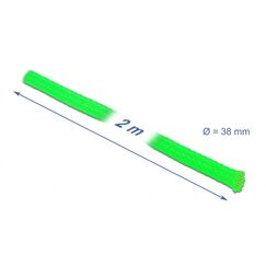 DeLOCK Geflechtschlauch dehnbar 2 m x 38 mm grün