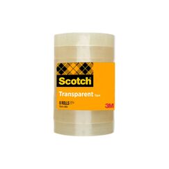 Scotch 3M Scotch Klebeband 508, transparent 19 mm x 66 m, 8 Rollen